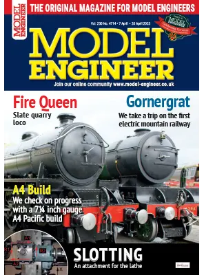 Model Engineer Vol. 230 Issue 4714 720 April 2023