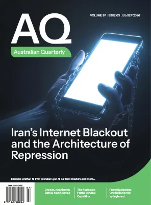 AQ Australian Quarterly Vol 97 Issue 03 July September 2026